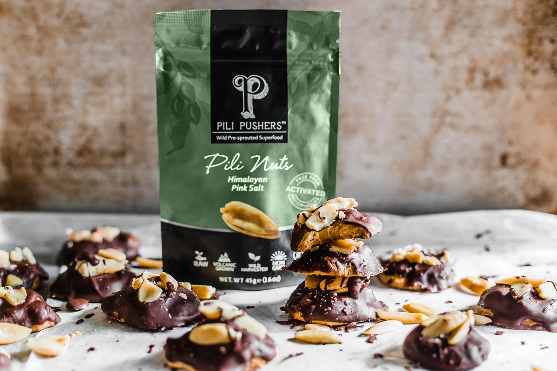 Chocolate Pili Nut-Cashew Clusters
