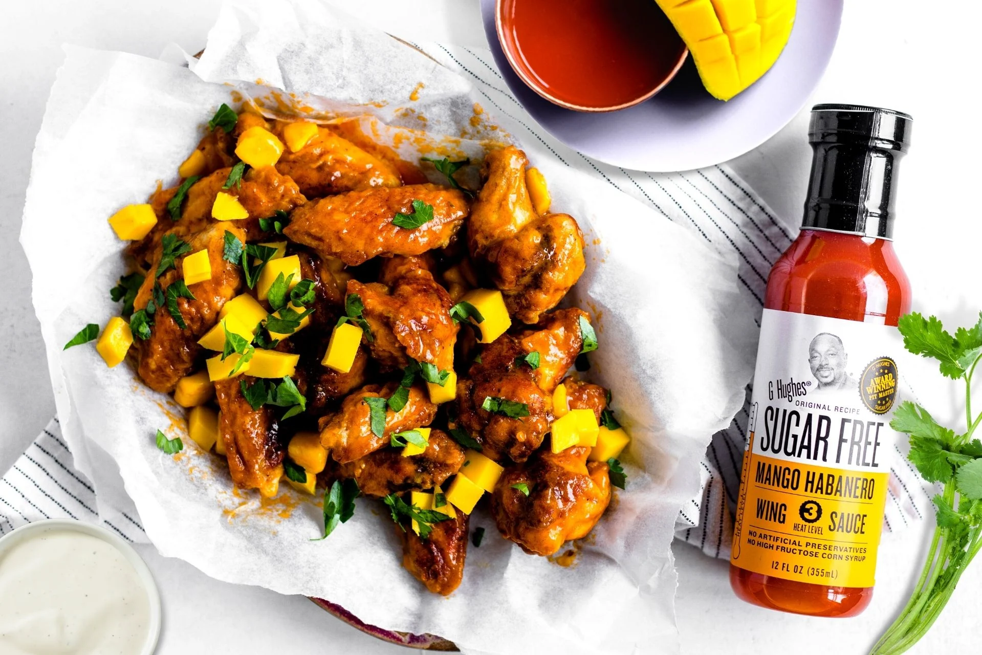 Keto-Friendly Crispy Habanero Mango Chicken Wings 