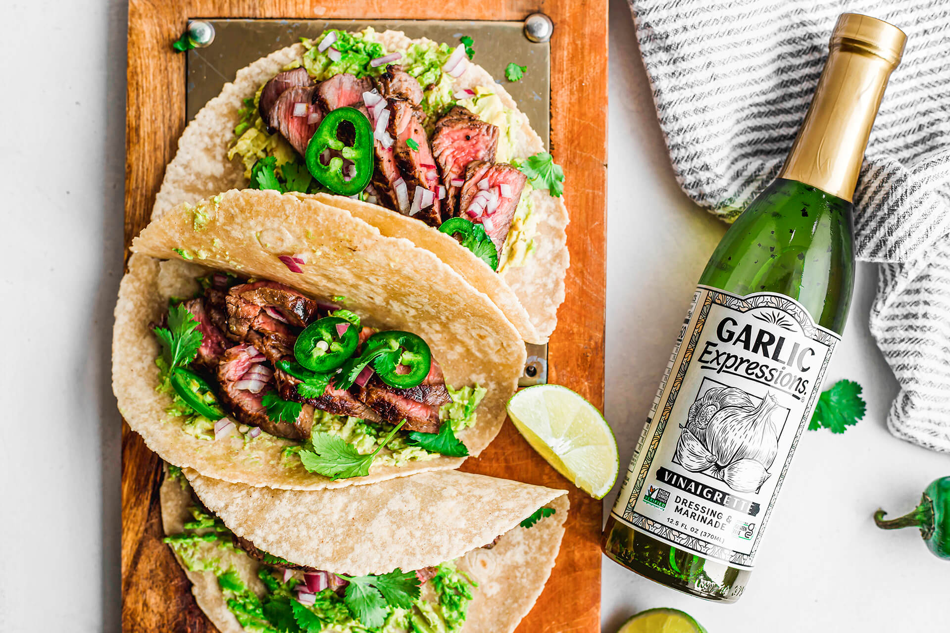 Garlic Expressions Marinated Steak Tacos