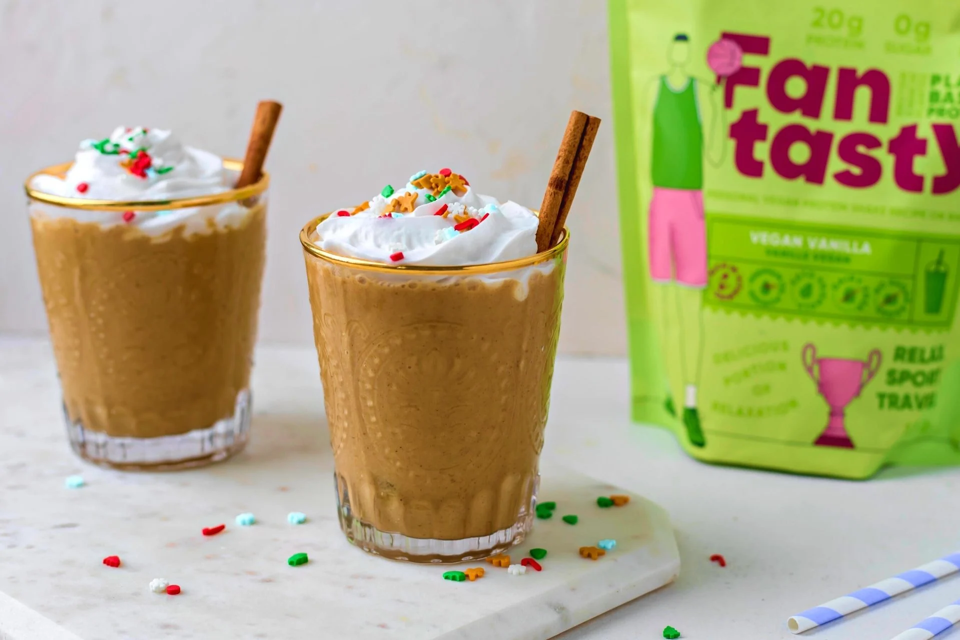 Plant-Based Gingerbread Protein Milkshake