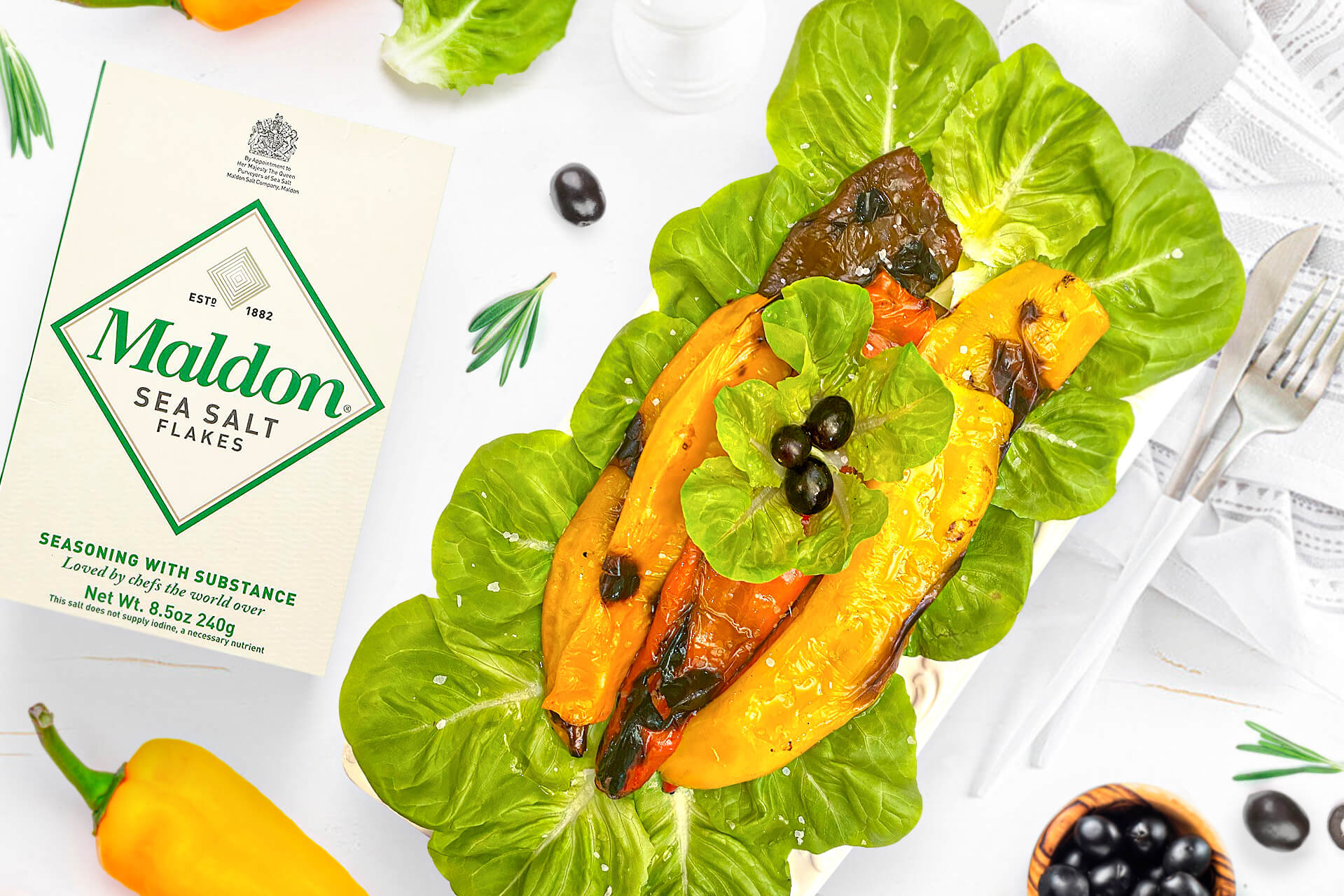 Vegan Oven-Roasted & Marinated Bell Pepper Lettuce Wraps
