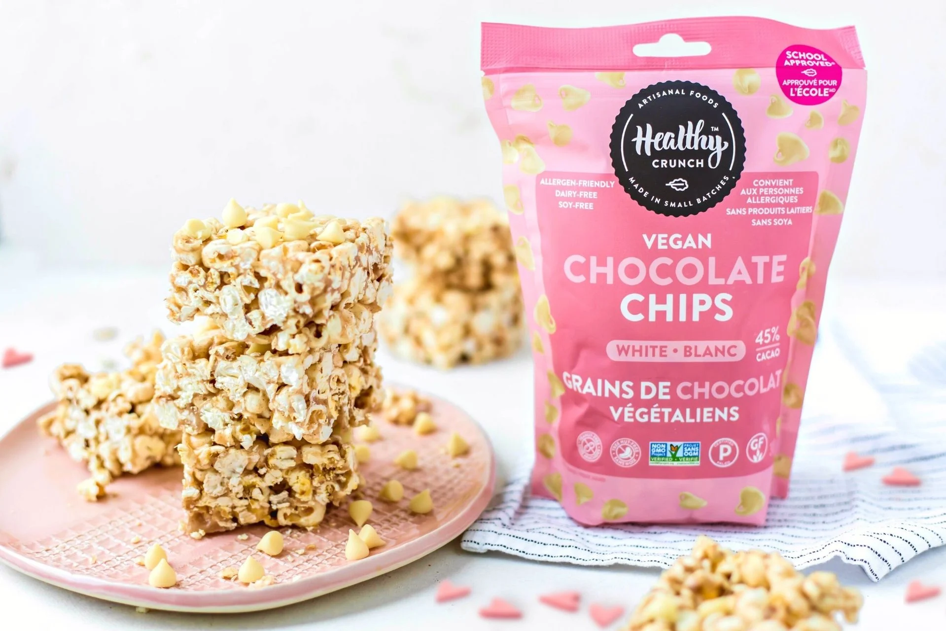 Gluten-Free Valentine's Day Popcorn Squares