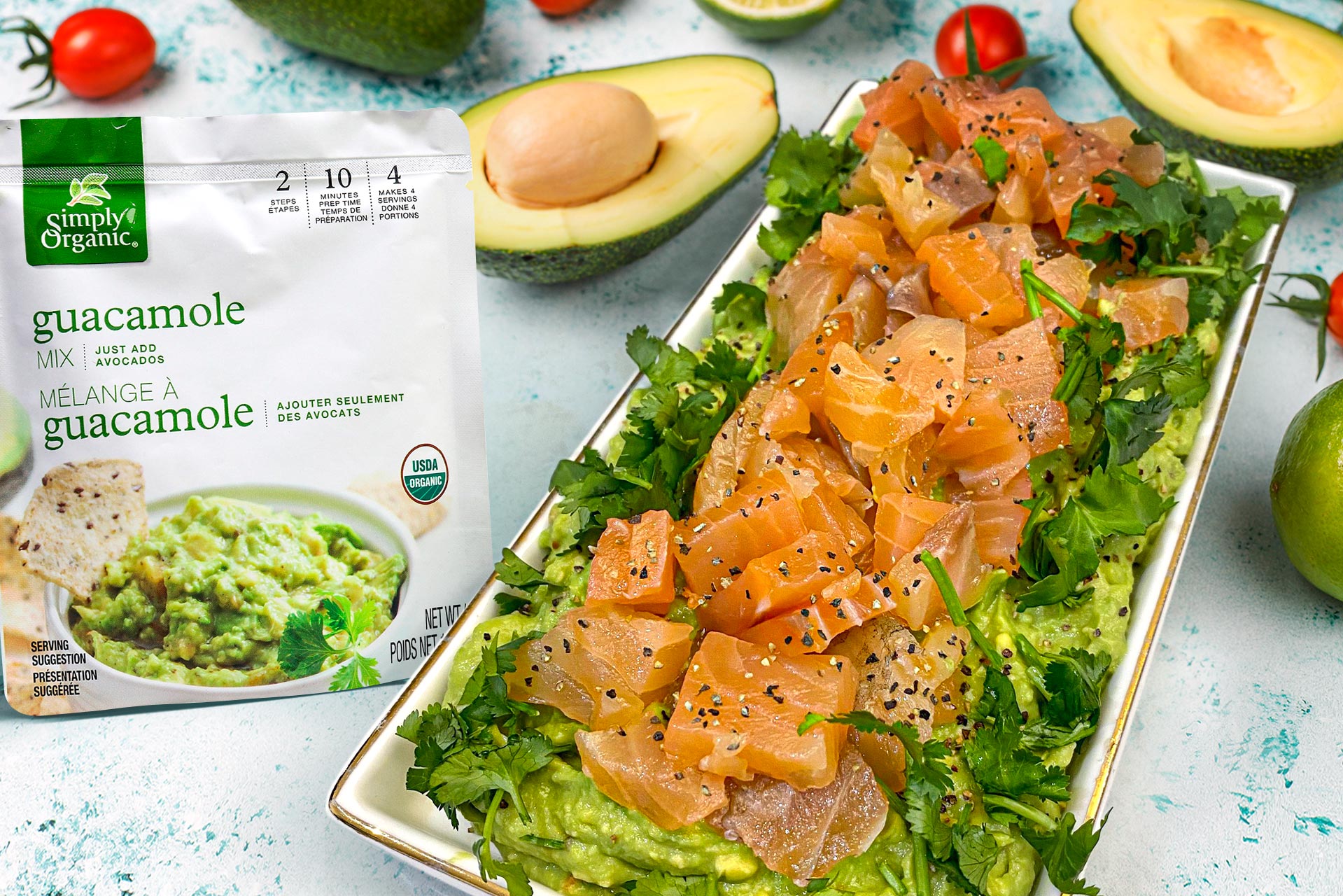 Keto Mexican Guacamole Smoked Salmon Bites
