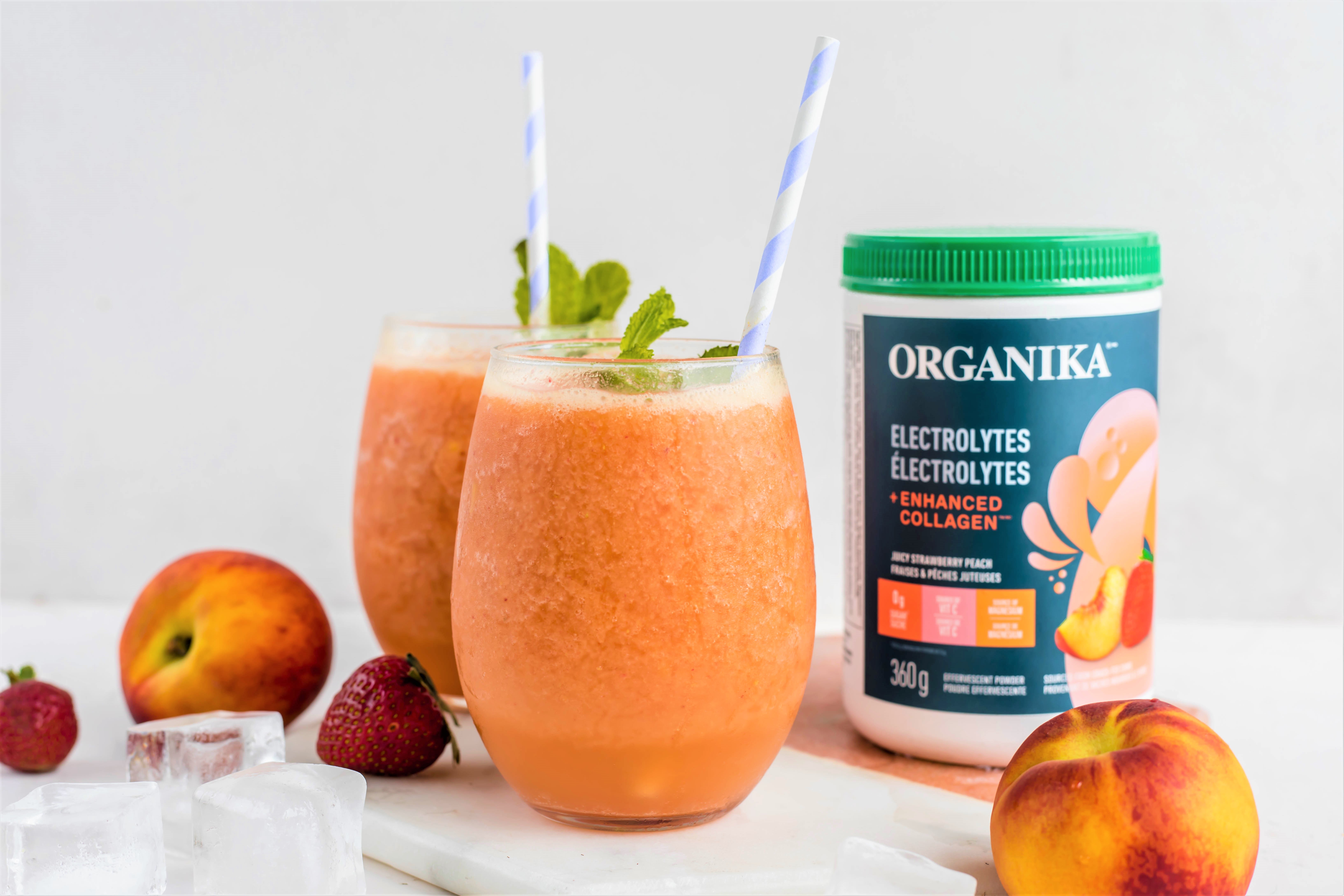 Non-Alcoholic Strawberry Peach Bellini 