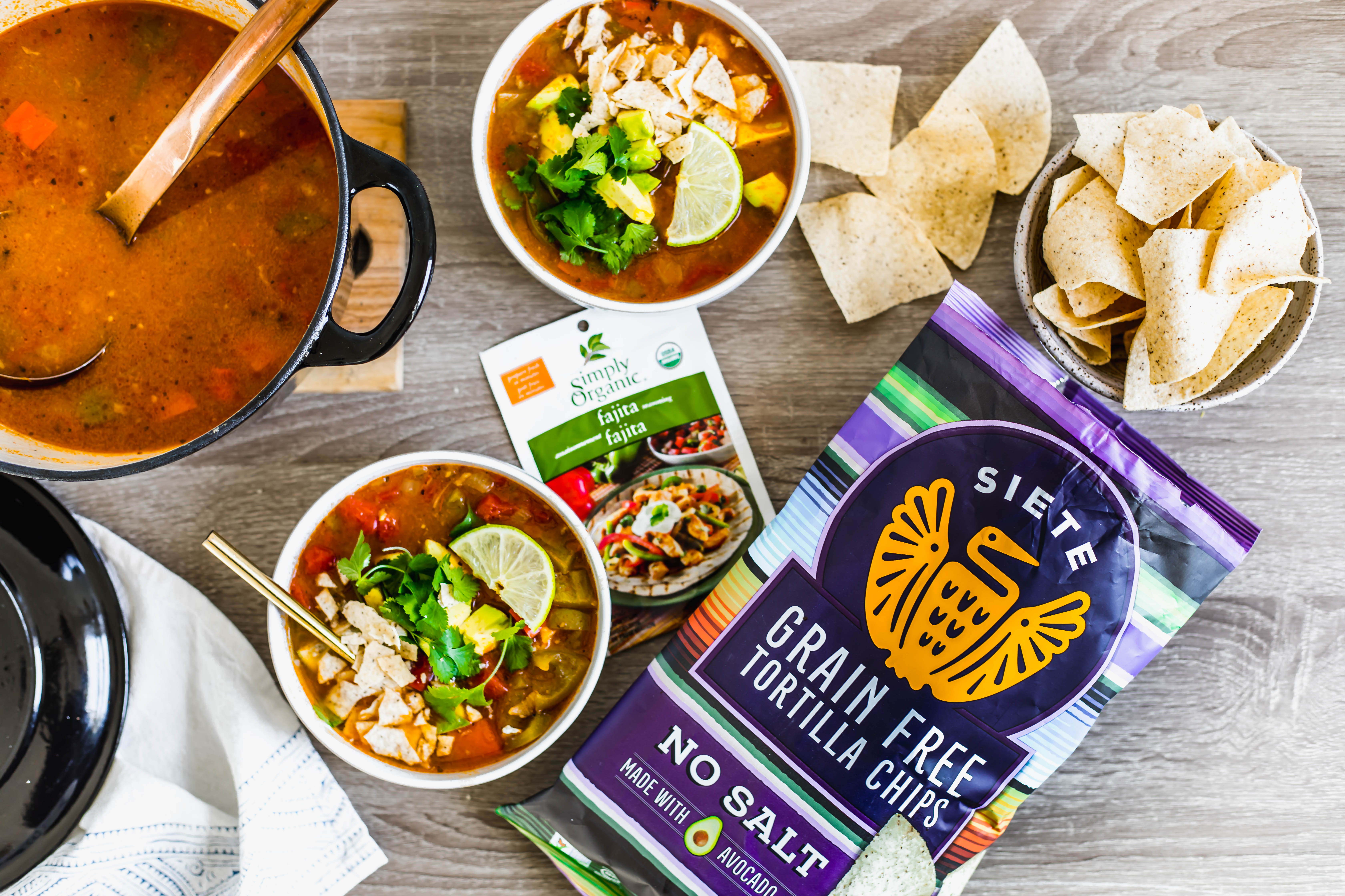 Chicken Fajita Soup With Green Chiles & Fire Roasted Tomatoes