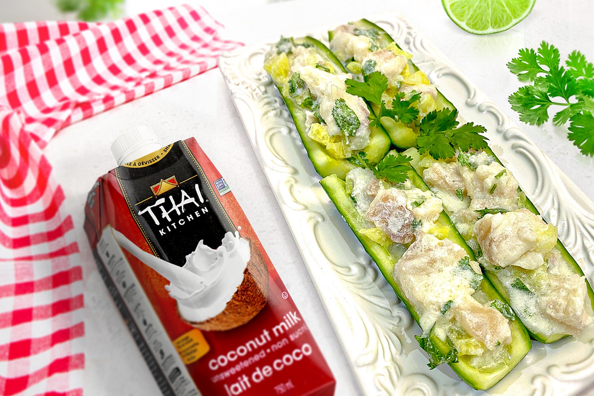 Whole30-Friendly 15 Minute Ceviche Cucumber Boats 