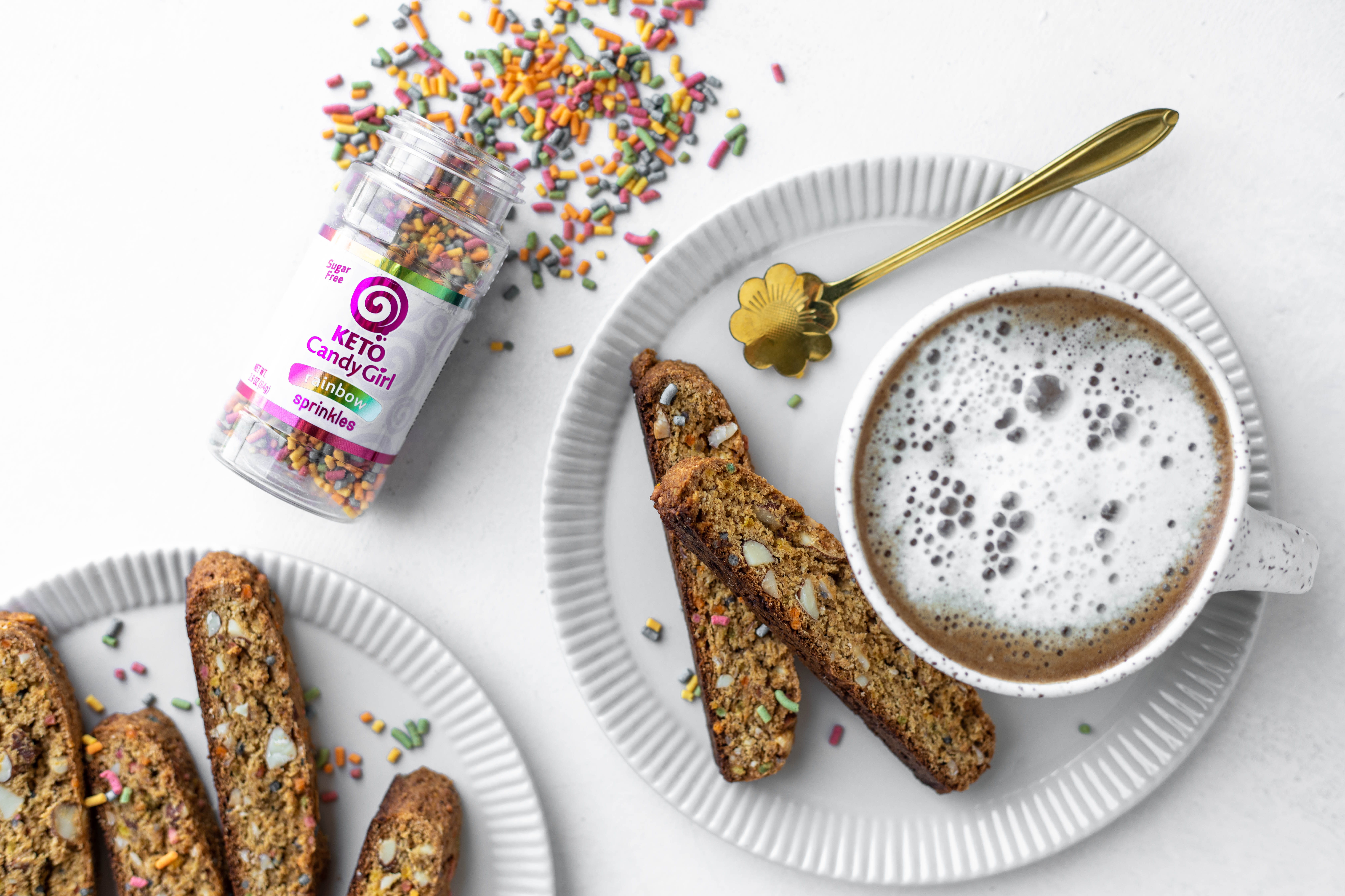 Keto Confetti Almond Biscotti