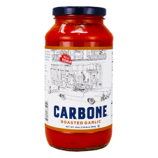 Front of Carbone Premium Tomato Sauce Roasted Garlic