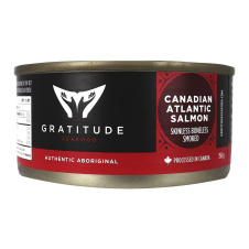 Front of Gratitude Seafood Skinless Boneless Canadian Atlantic Salmon Smoked