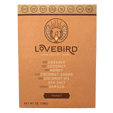 Front of Lovebird Foods Grain-Free O’s Cereal Honey, 198g