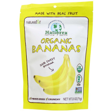Front of Natierra Organic Freeze-Dried Bananas, 71g