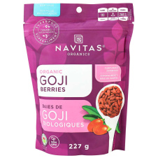 Front of Navitas Naturals Organic Goji Berries, 227g