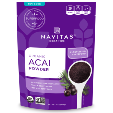 Front of Navitas Organics Organic Acai Powder, 113g
