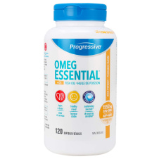 Front of Progressive OmegEssential + D3 Fish Oil, 120 Softgels