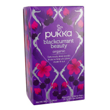 Front of Pukka Blackcurrant Beauty Organic Caffeine-Free Herbal Tea, 38g
