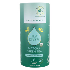 Front of Tea Drops Matcha Green Tea Unsweetened, 33g