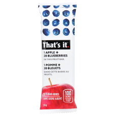 Front of That’s It. No Sugar Added Fruit Bar Apple Blueberry, 1 Bar