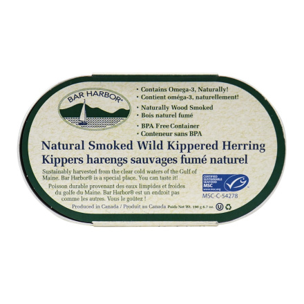 Bar Harbor Natural Smoked Wild Kippered Herring, 190g