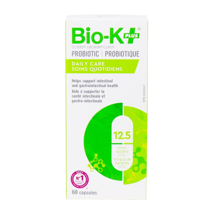 Front of Bio-K+ Probiotic Daily Care 12.5 Billion CFU