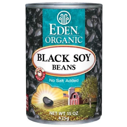 Eden Foods Organic Low-Carb Black Soybeans, 425g