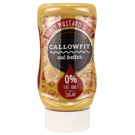 Front of Callowfit Vegan Honey Mustard Style Sauce, 300mL