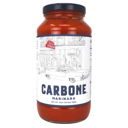 Front of Carbone Premium Tomato Sauce Marinara