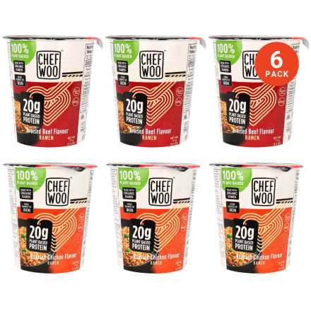 Chef Woo High Protein Plant-Based Instant Ramen Variety Pack