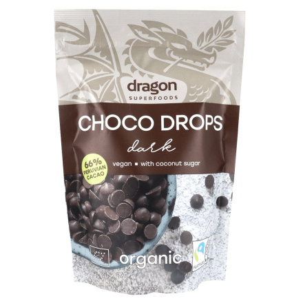 Front of Dragon Superfoods Vegan Choco Drops Dark 