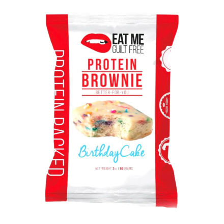 Front of Eat Me Guilt Free Protein Blondie Birthday Cake