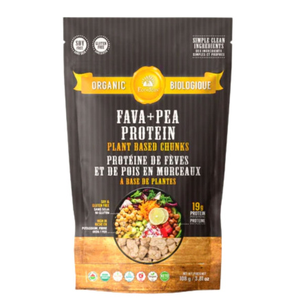 Front of Ecoideas Fava + Pea Protein Plant-Based Chunks