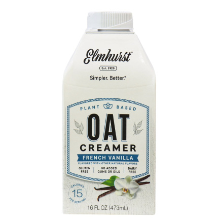 Elmhurst Plant-Based Oat Creamer French Vanilla, 473ml
