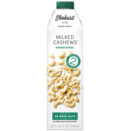 Elmhurst Unsweetened Cashew Milk, 946ml