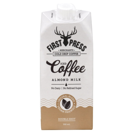 Front of First Press Cold Drip Double Shot Iced Coffee Almond Milk