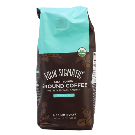 Four Sigmatic Organic Adaptogen Ground Coffee with Ashwagandha Balance Medium Roast, 340g 