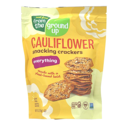 Front of From The Ground Up Cauliflower Snacking Crackers Everything