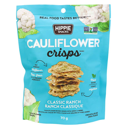 Hippie Snacks Cauliflower Crisps Classic Ranch, 70g