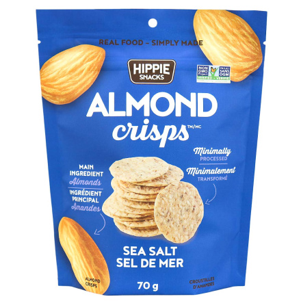 Hippie Snacks Grain-Free Almond Crisps Sea Salt, 70g