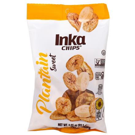 Front of Inka Chips Sweet Plantain Chips, 92g