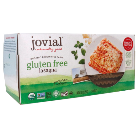 Front of Jovial Organic Gluten-Free Brown Rice Lasagna