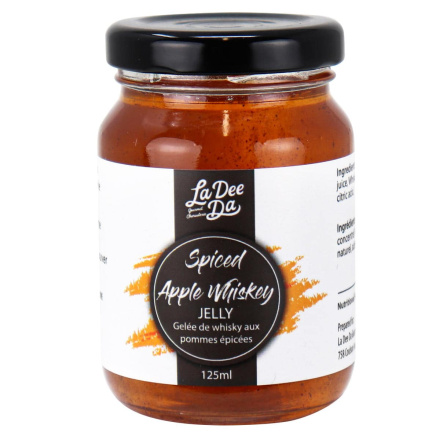 Front of La Dee Da Spiced Apple Whiskey Jelly, 125mL