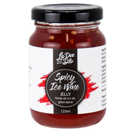 Front of La Dee Da Spicy Ice Wine Jelly, 125mL