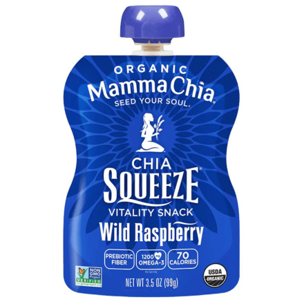 Front of Mamma Chia Organic Chia Squeeze Wild Raspberry