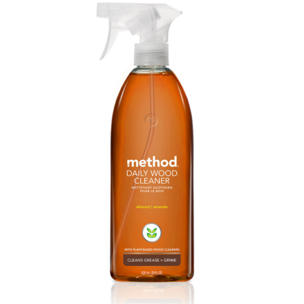 Front of method Daily Wood Cleaner Almond, 828 mL