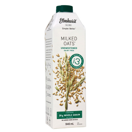 Elmhurst Unsweetened Oat Milk, 946ml