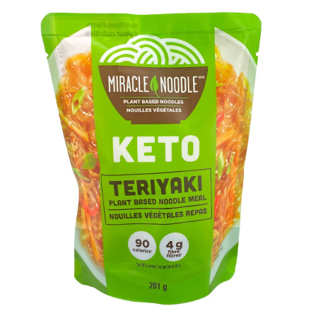 Front of Miracle Noodle Keto Meal Teriyaki + Plant Based Noodles, 261g