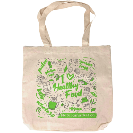Front of Natura Market Reusable Canvas Tote Bag