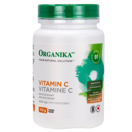Front of Organika Vitamin C Powder