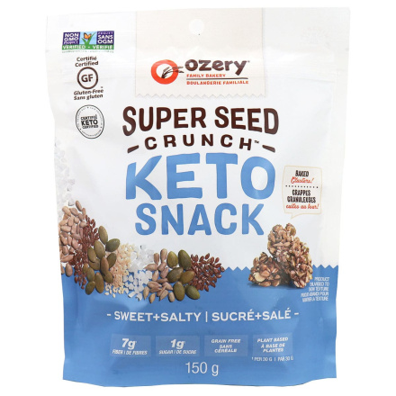 Front of Ozery Family Bakery Super Seed Crunch Keto Snack Sweet + Salty, 150g