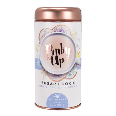 Front of Pinky Up Sugar Cookie White Tea with Cream, 100g