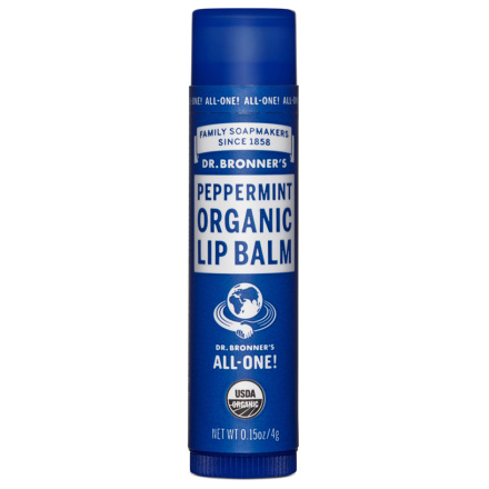 Dr. Bronner's Peppermint Organic Lip Balm, 0.15oz